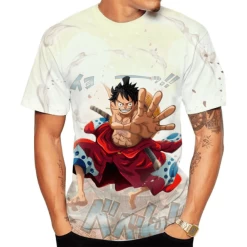 T Shirt One Piece Luffy Wano