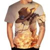 T Shirt One Piece Ace Aux Poings Ardents