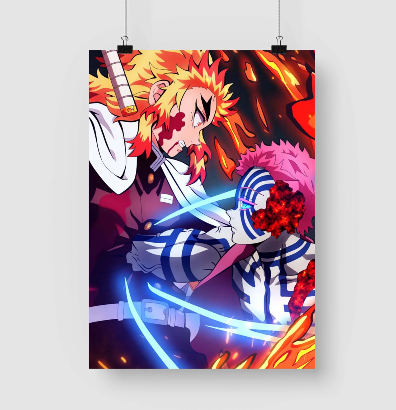 Poster Demon Slayer Rengoku Vs Akaza