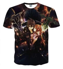 T Shirt Sword Art Online Kirito X Asuna