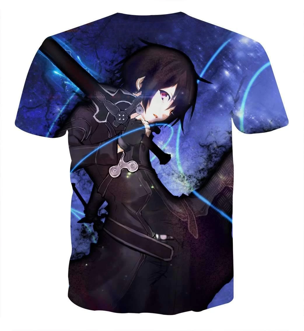 T Shirt Sword Art Online Kirito Night – Image 2