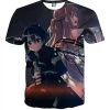 T Shirt Sword Art Online Kirito X Asuna Fight