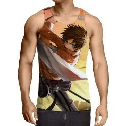 Débardeur 3D All Over Attack On Titans Eren Fight
