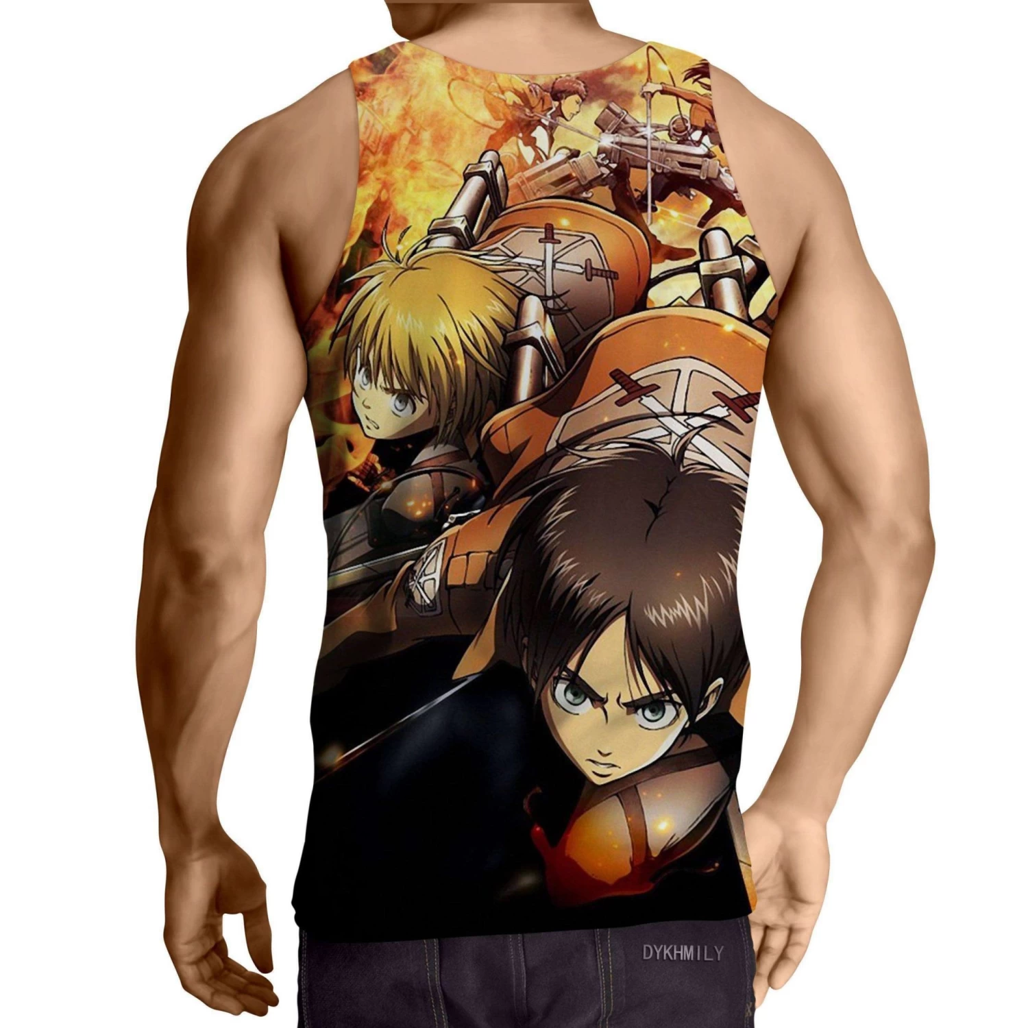 Débardeur 3D All Over Attack On Titans Eren X Armin – Image 2