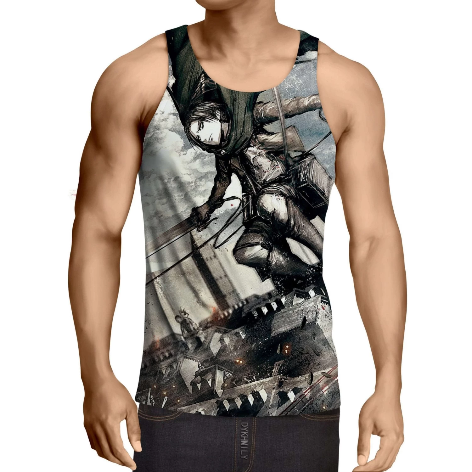 Débardeur 3D All Over Attack On Titans Levi Rivaille Attack