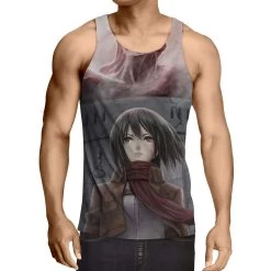 Débardeur 3D All Over Attack On Titans Mikasa