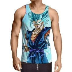 Débardeur 3D All Over Dragon Ball Super Blue Vegeto