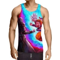 Débardeur 3D All Over Dragon Ball Super Goku Vs Hit