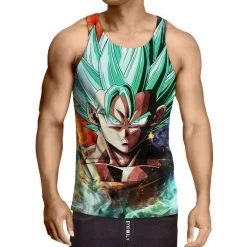 Débardeur 3D All Over Dragon Ball Super Vegeto SSJ God
