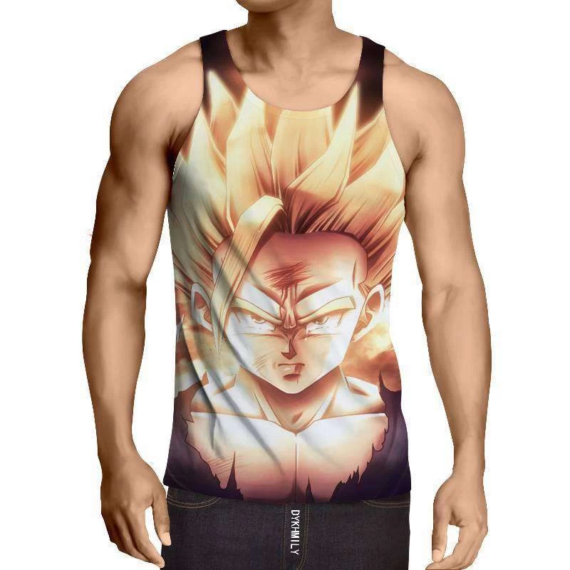 Débardeur 3D All Over Dragon Ball Z Gohan Super Saiyan