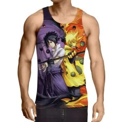 Débardeur 3D All Over Naruto X Sasuke Six Paths