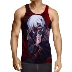 Débardeur 3D All Over Tokyo Ghoul Kaneki Silence