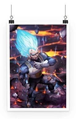 Poster Dragon Ball Super Vegeta SS Blue God