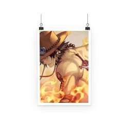 Poster One Piece Ace Fire