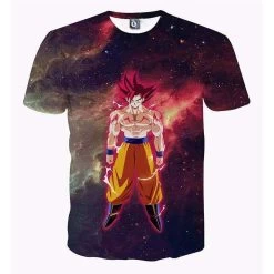 T Shirt Dragon Ball Z Goku Red God