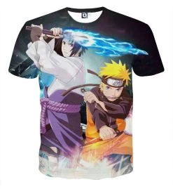 T Shirt All Over 3D Naruto X Sasuke Team