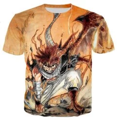 T Shirt Fairy Tail Natsu Combat